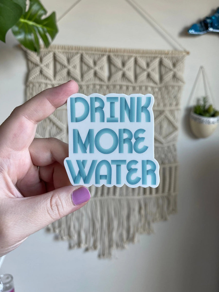 Drink more water sticker MangoIllustrated