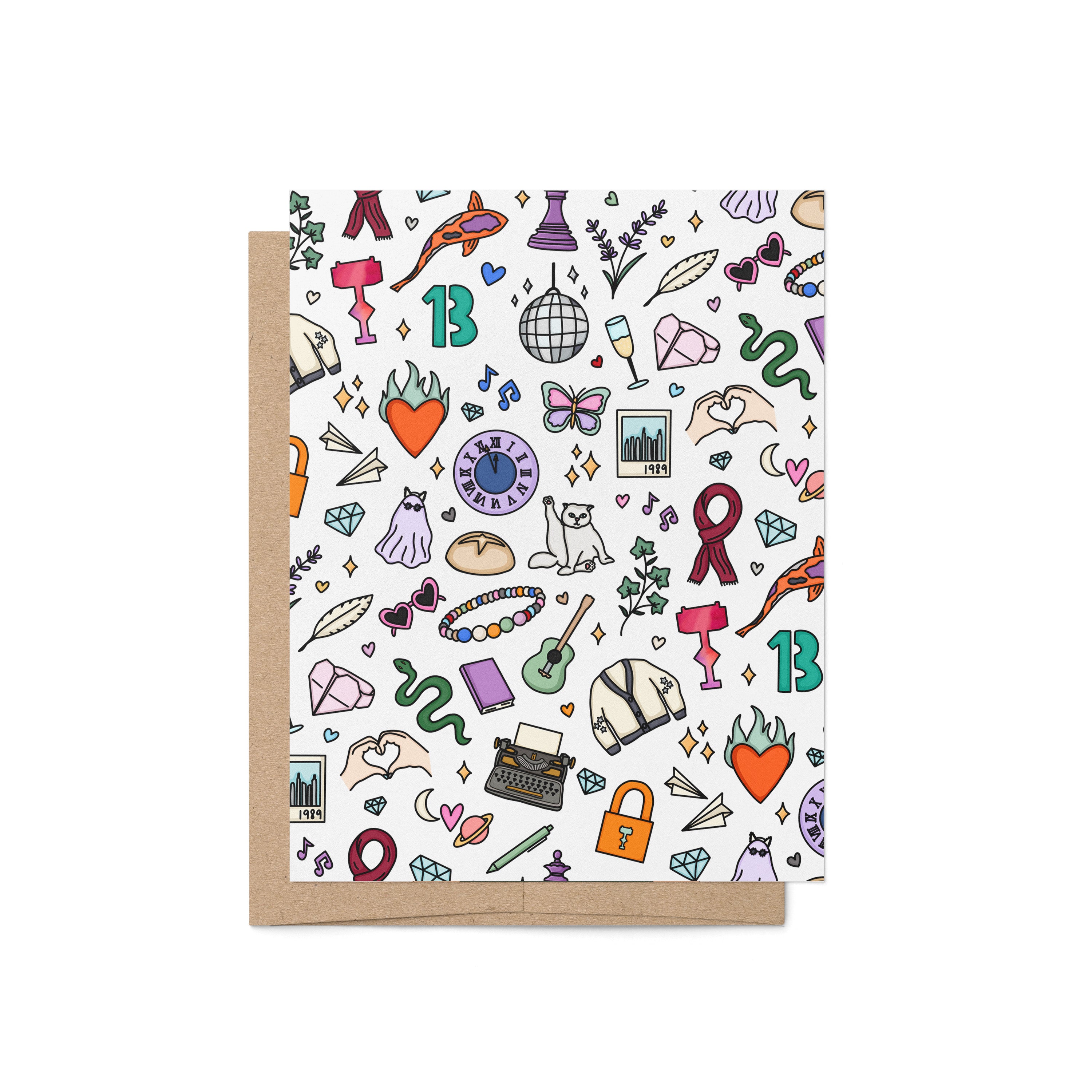 Eras Doodles Greeting Card