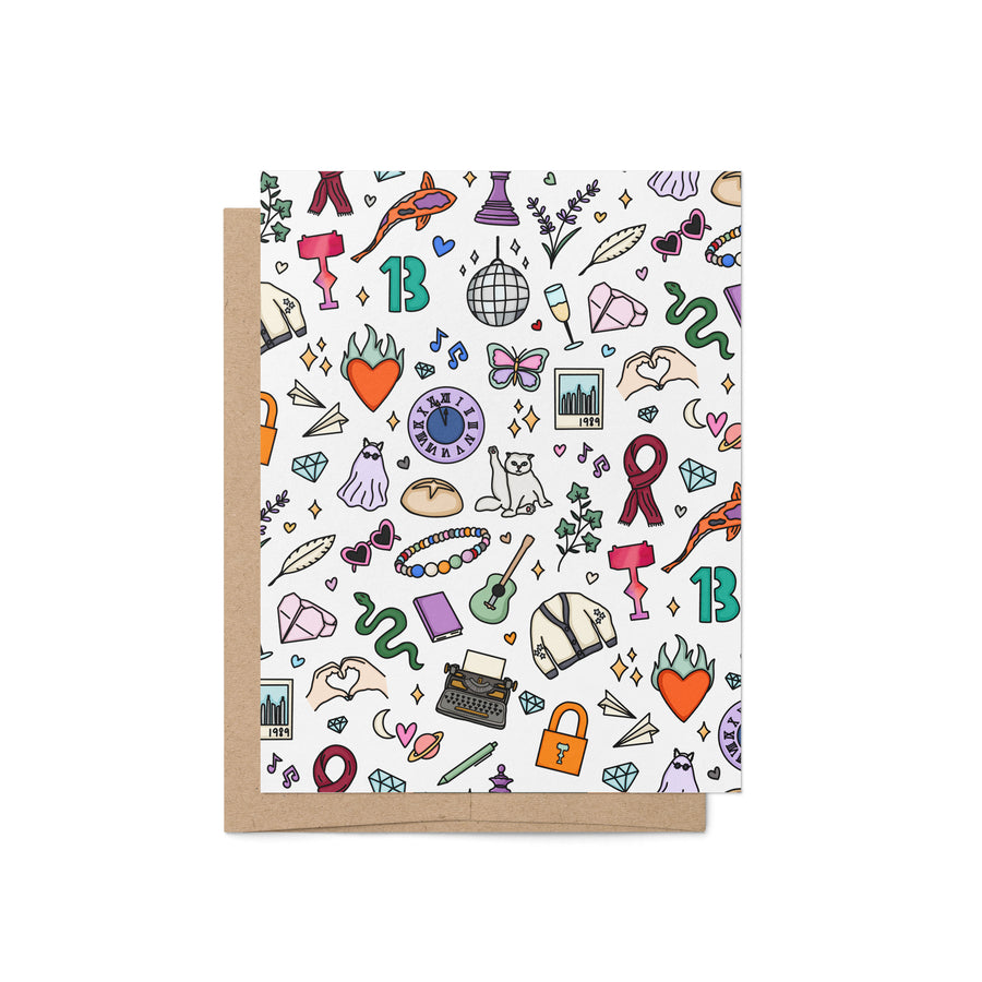 Eras Doodles Greeting Card