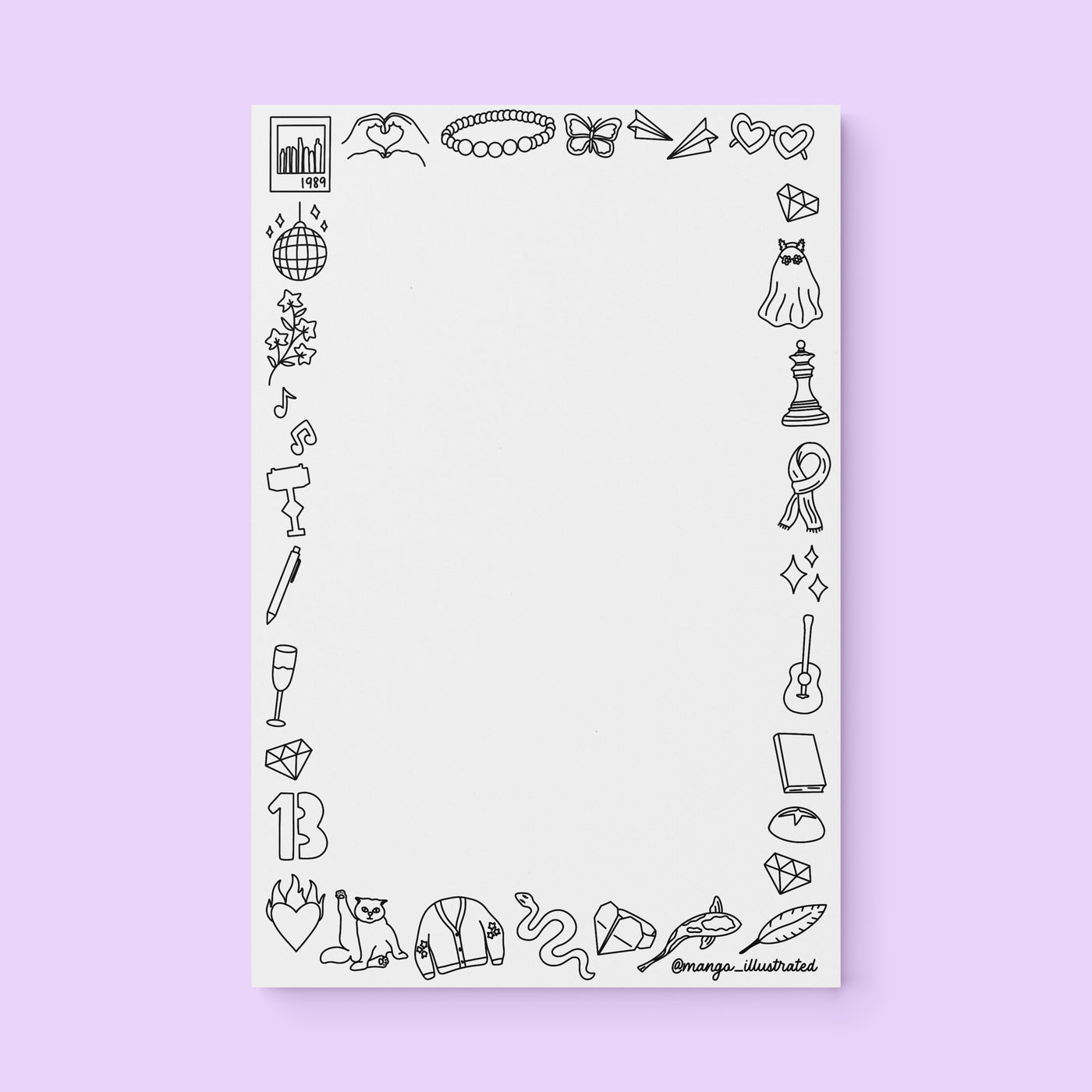 Eras doodles color-in notepad