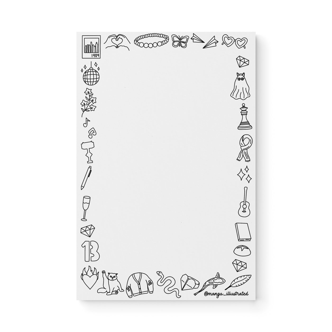 Eras doodles color-in notepad