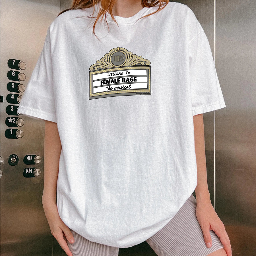 Female rage tshirt - design on front Printify
