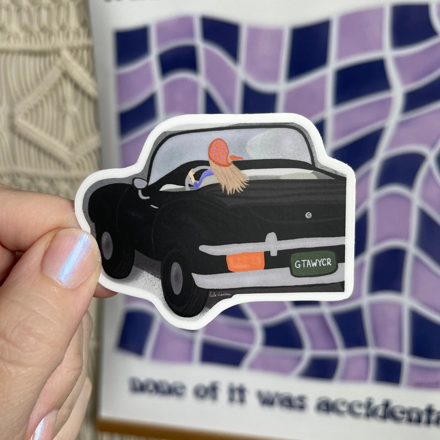 Getaway Car sticker MangoIllustrated