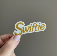 Gold Swiftie Barbie-style sticker MangoIllustrated