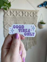 Good Vibes Only sticker MangoIllustrated