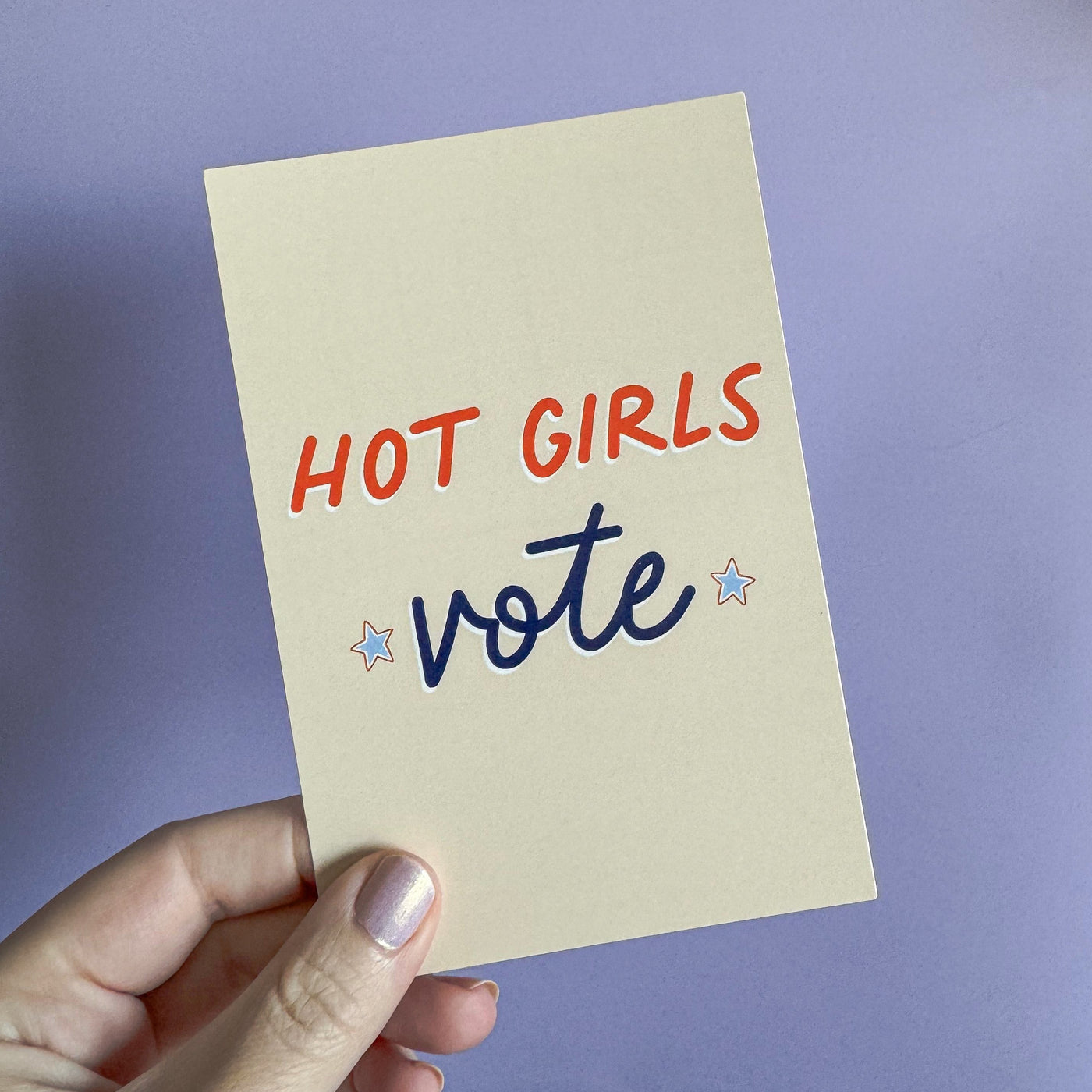 Hot girls vote postcard