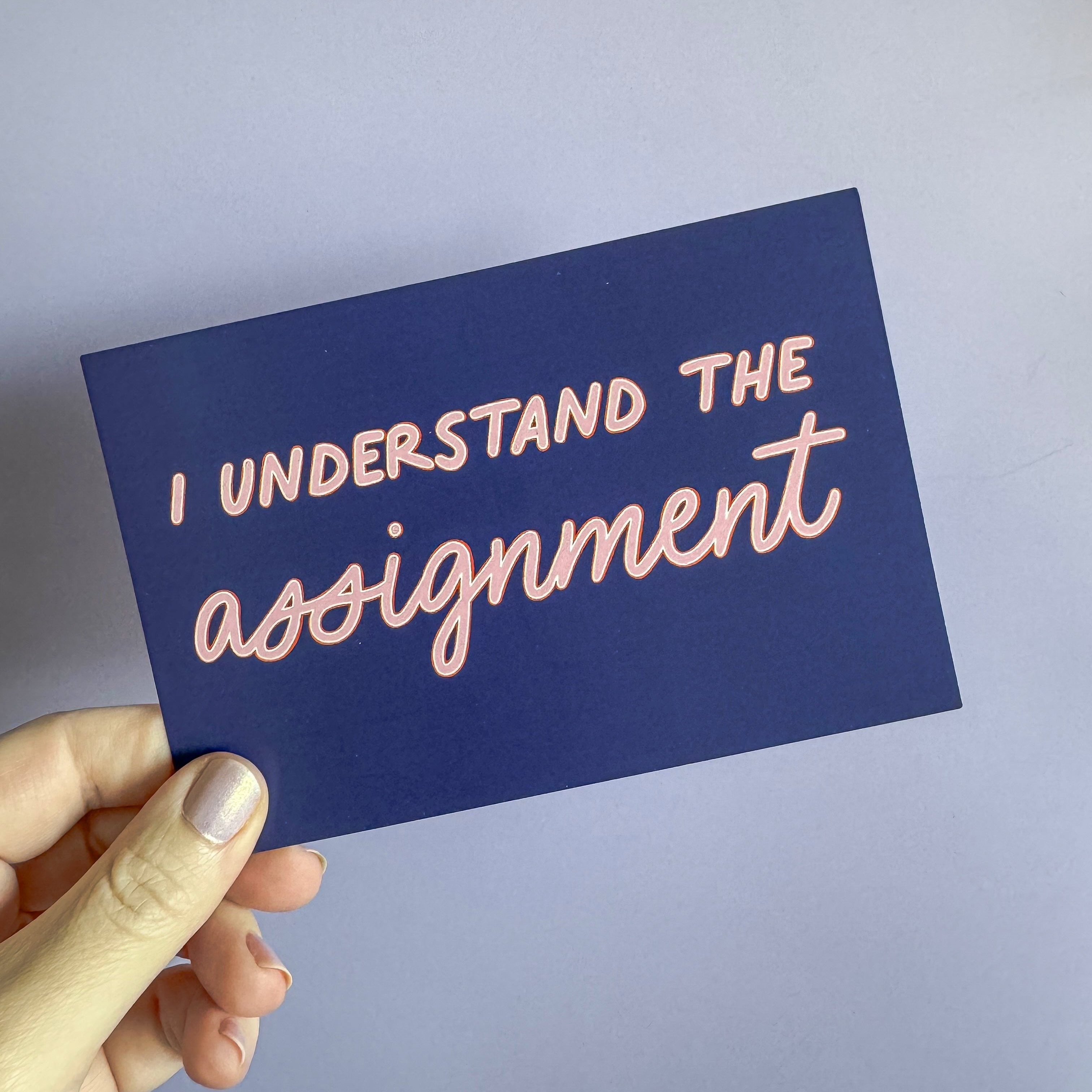 I understand the assignment Kamala Harris postcard