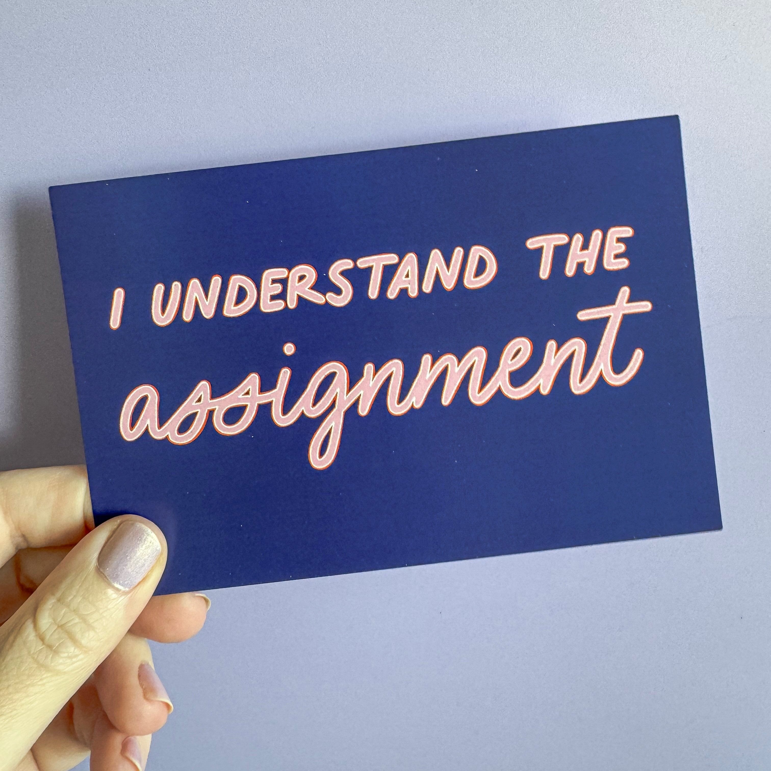 I understand the assignment Kamala Harris postcard