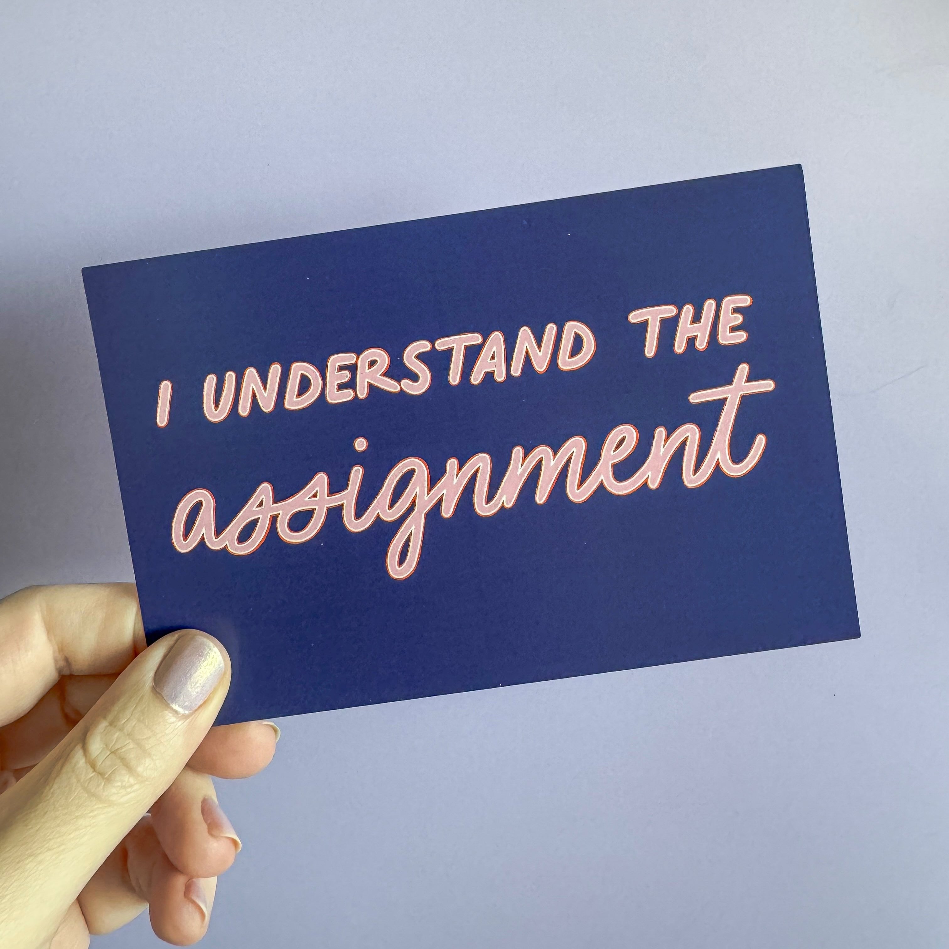 I understand the assignment Kamala Harris postcard