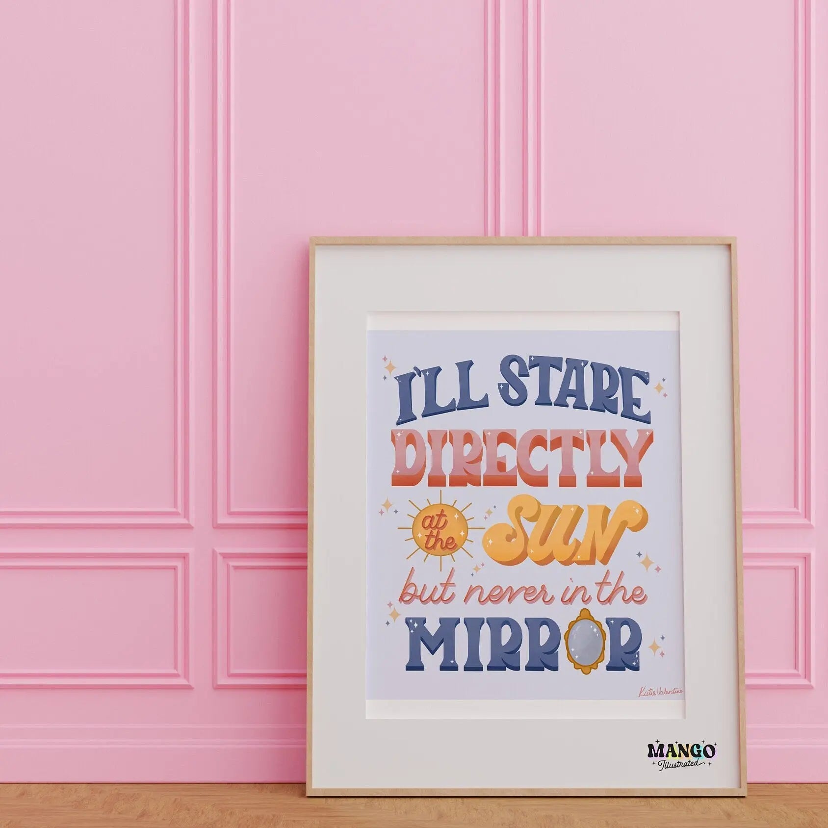 I’ll Stare Directly at the Sun but Never in the Mirror art print MangoIllustrated