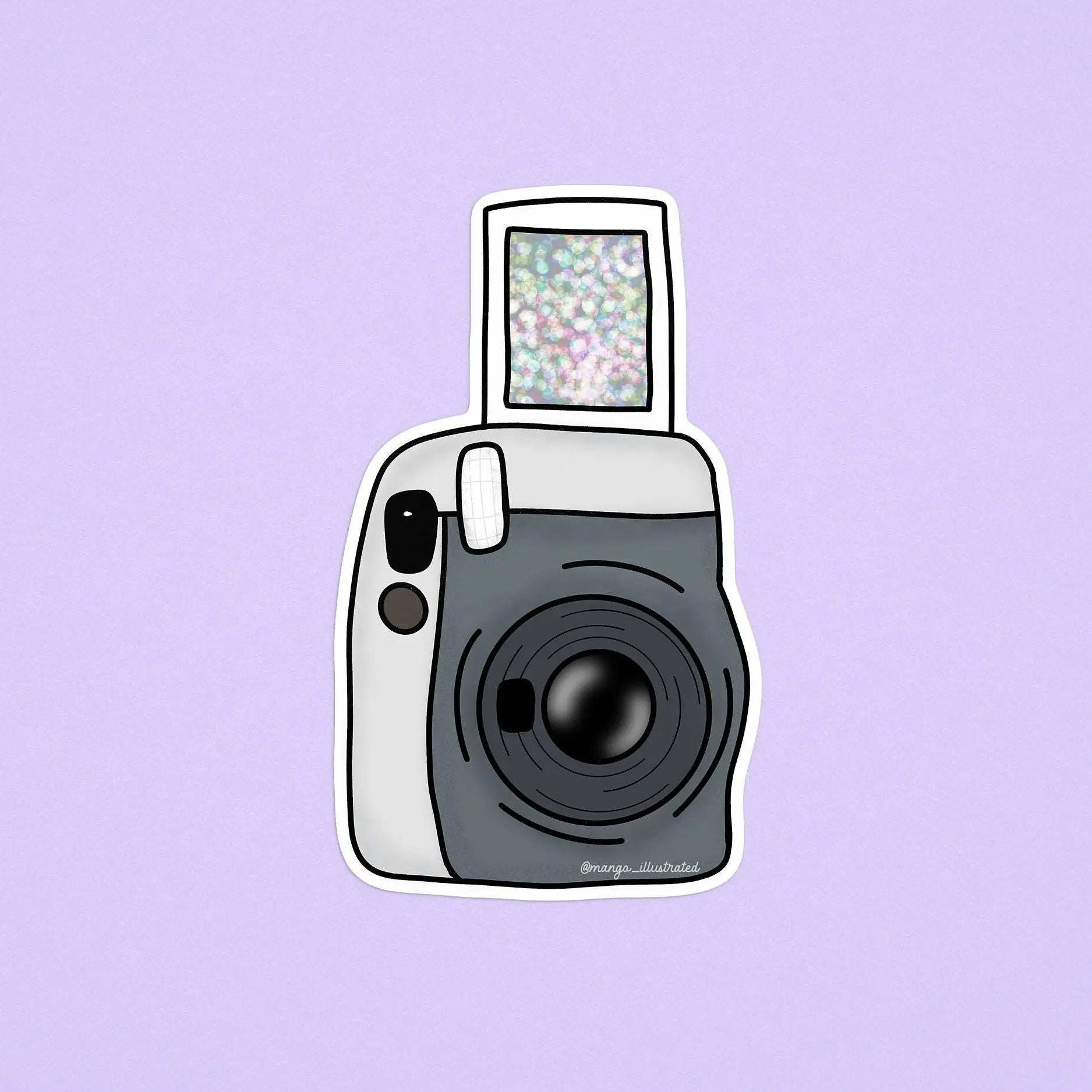 Instant camera sticker MangoIllustrated