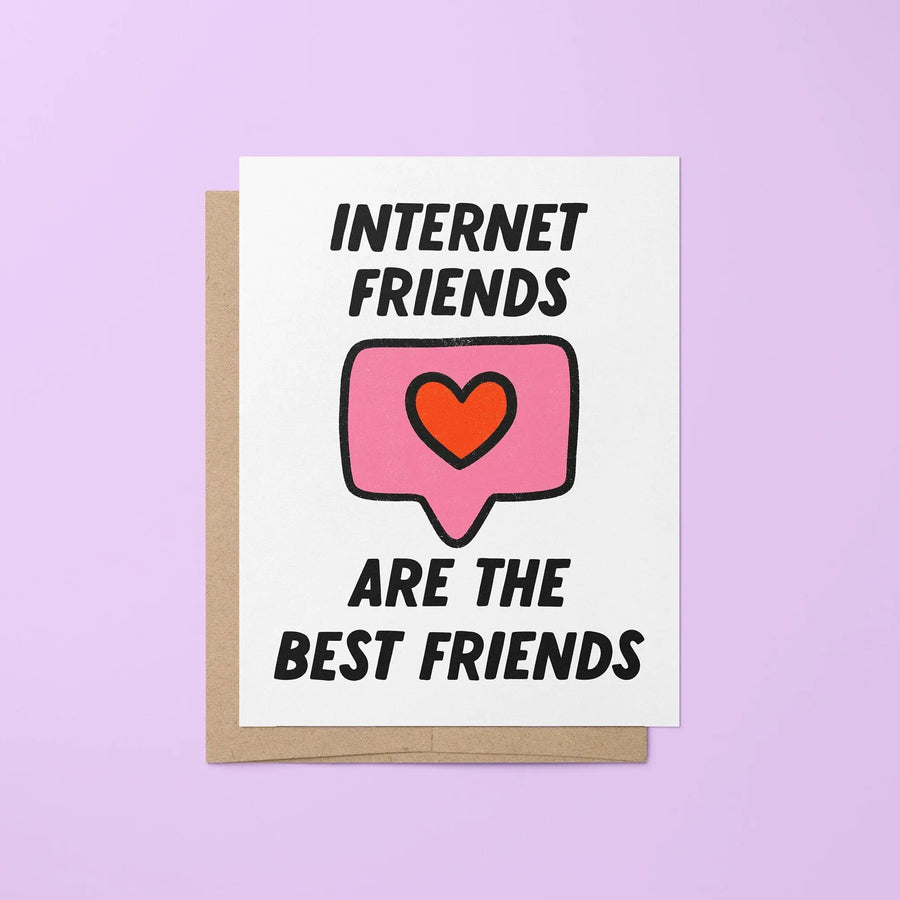 Internet friends greeting card MangoIllustrated