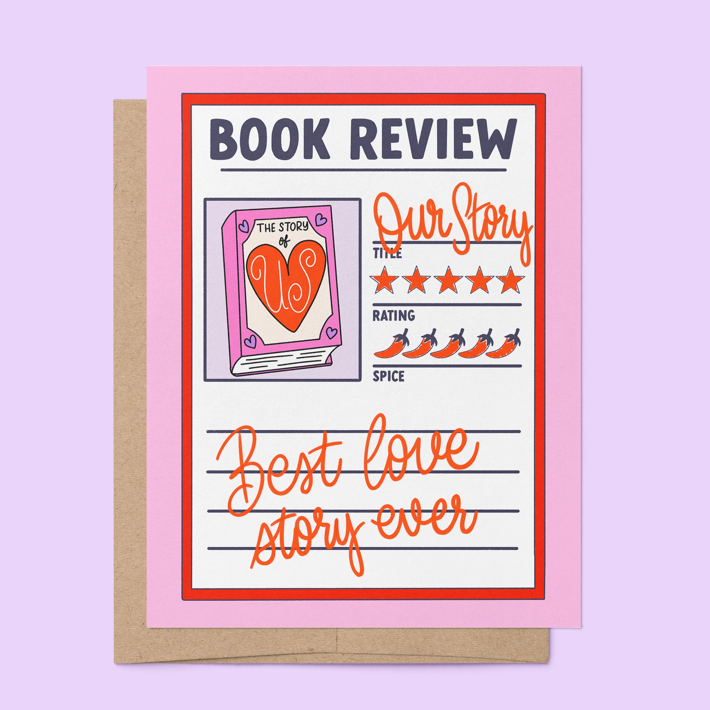 Book Review love card