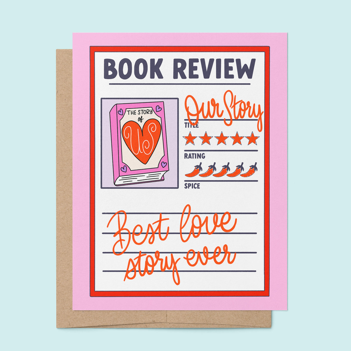 Book Review love card