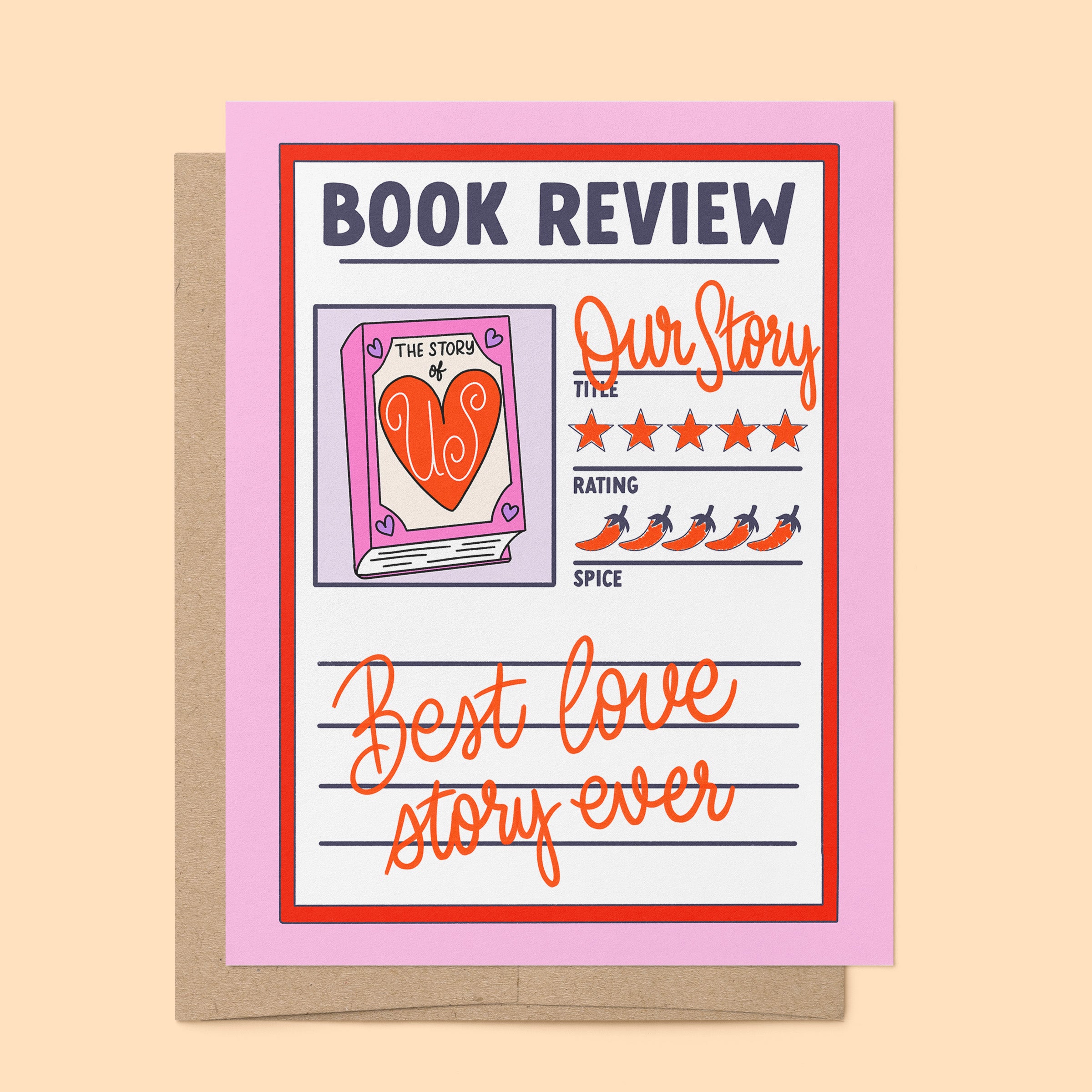Book Review love card