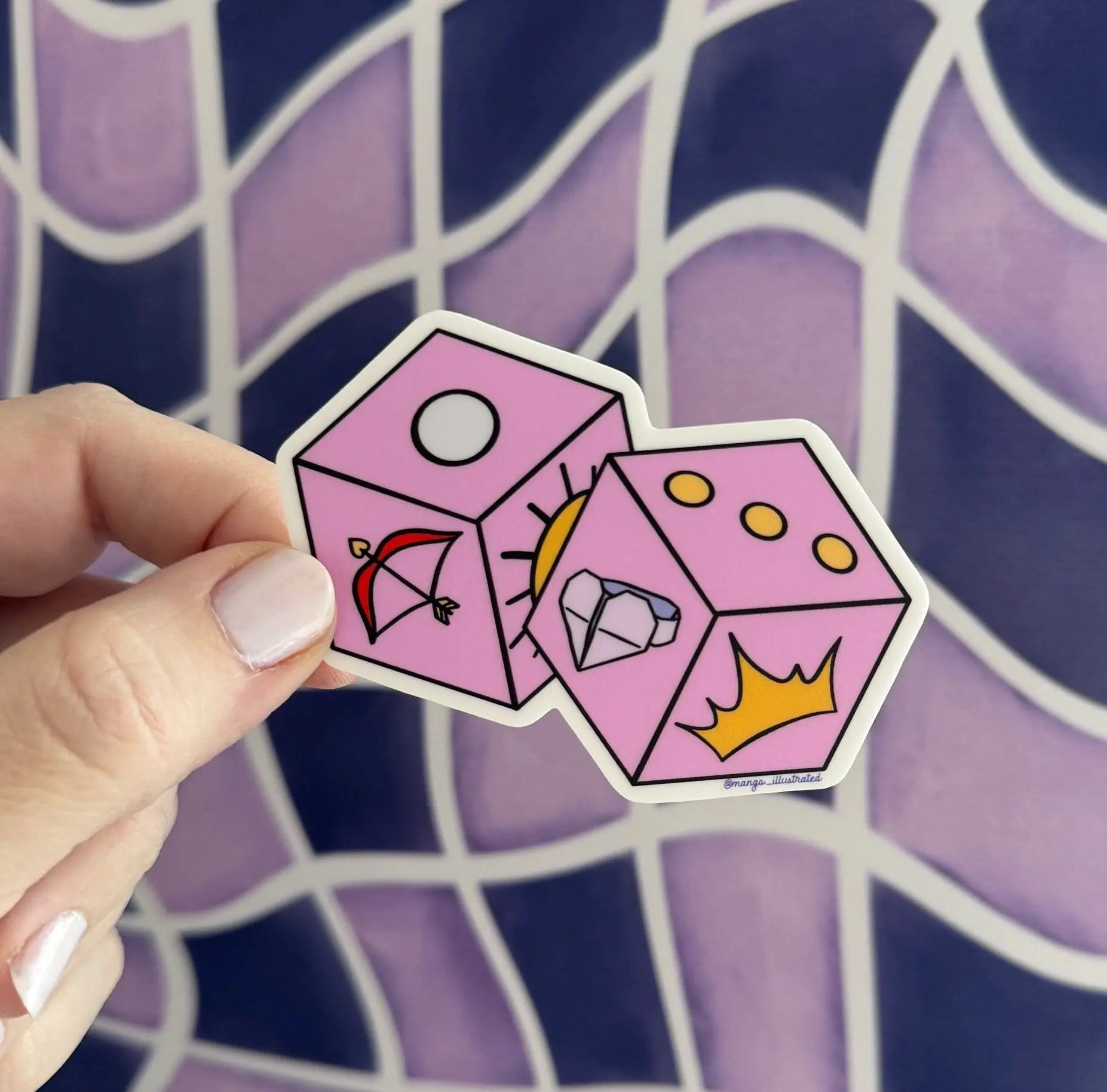 Lover dice sticker MangoIllustrated