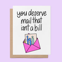 Happy Mail card flat — hand drawn pen pal friendship card by MangoIllustrated