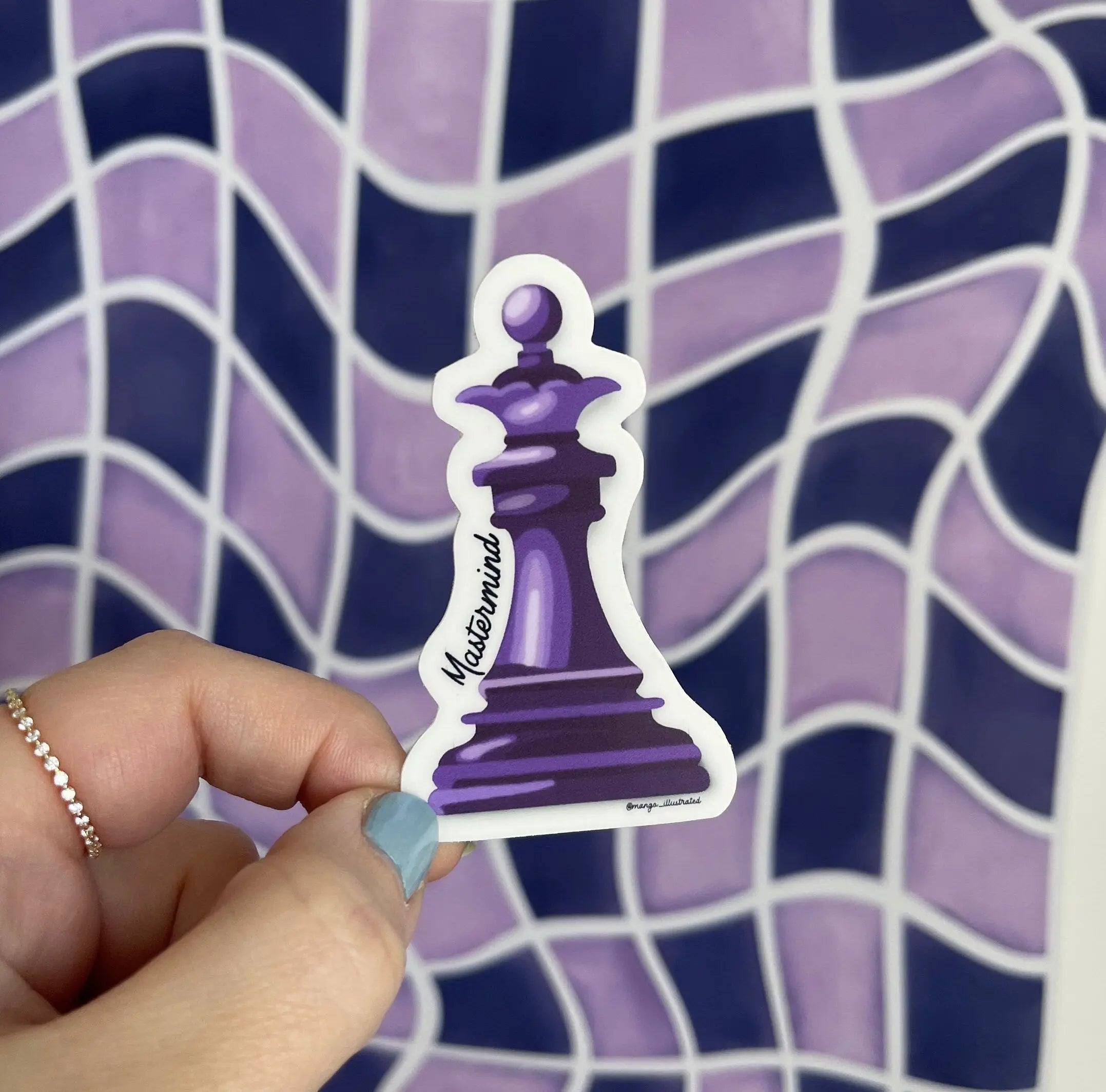 Mastermind chess piece sticker MangoIllustrated