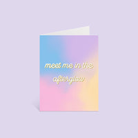 Meet Me In the Afterglow greeting card MangoIllustrated