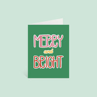 Merry and Bright Christmas card MangoIllustrated