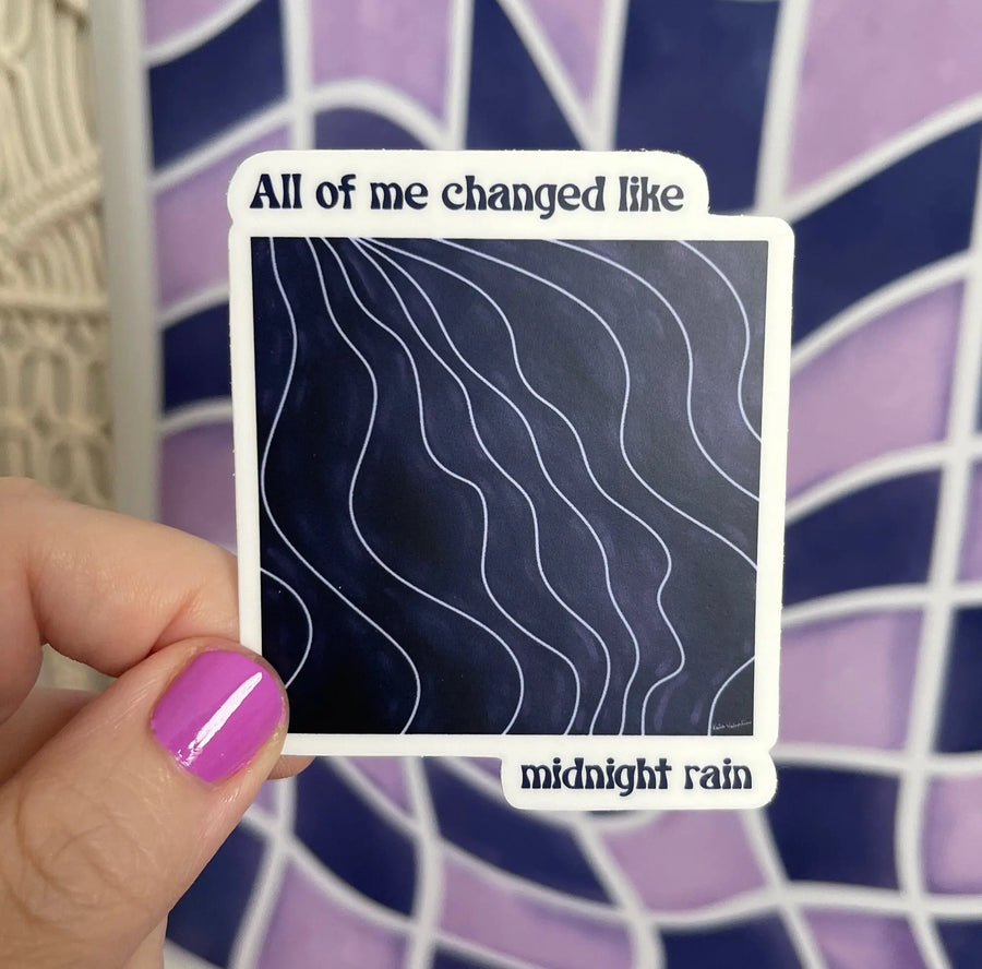 Midnight Rain sticker MangoIllustrated