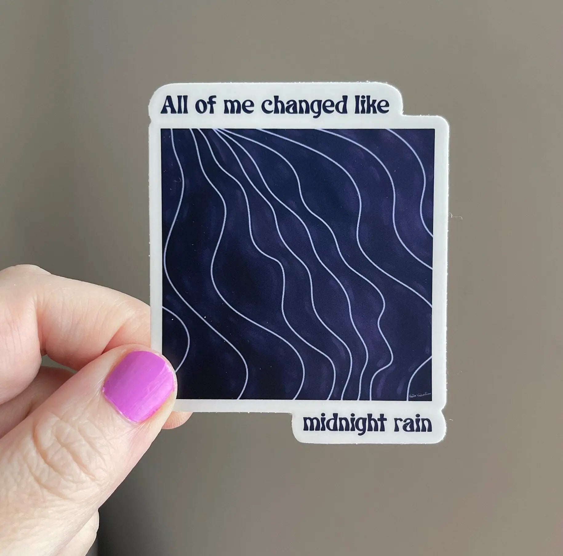 Midnight Rain sticker MangoIllustrated