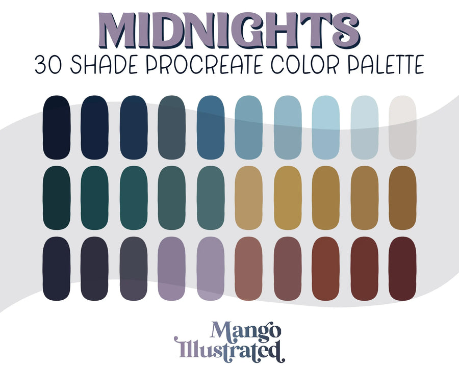 Midnights Procreate color palette MangoIllustrated
