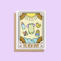 Tarot Card Inspired New Baby Card | “The New Baby” Congratulations Card