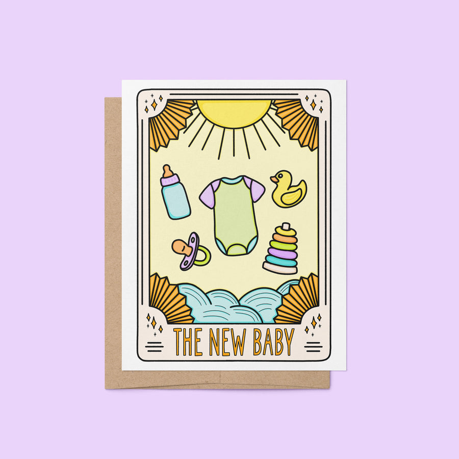 Tarot Card Inspired New Baby Card | “The New Baby” Congratulations Card