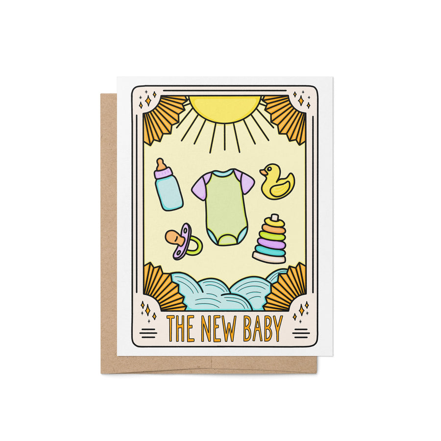 Tarot Card Inspired New Baby Card | “The New Baby” Congratulations Card