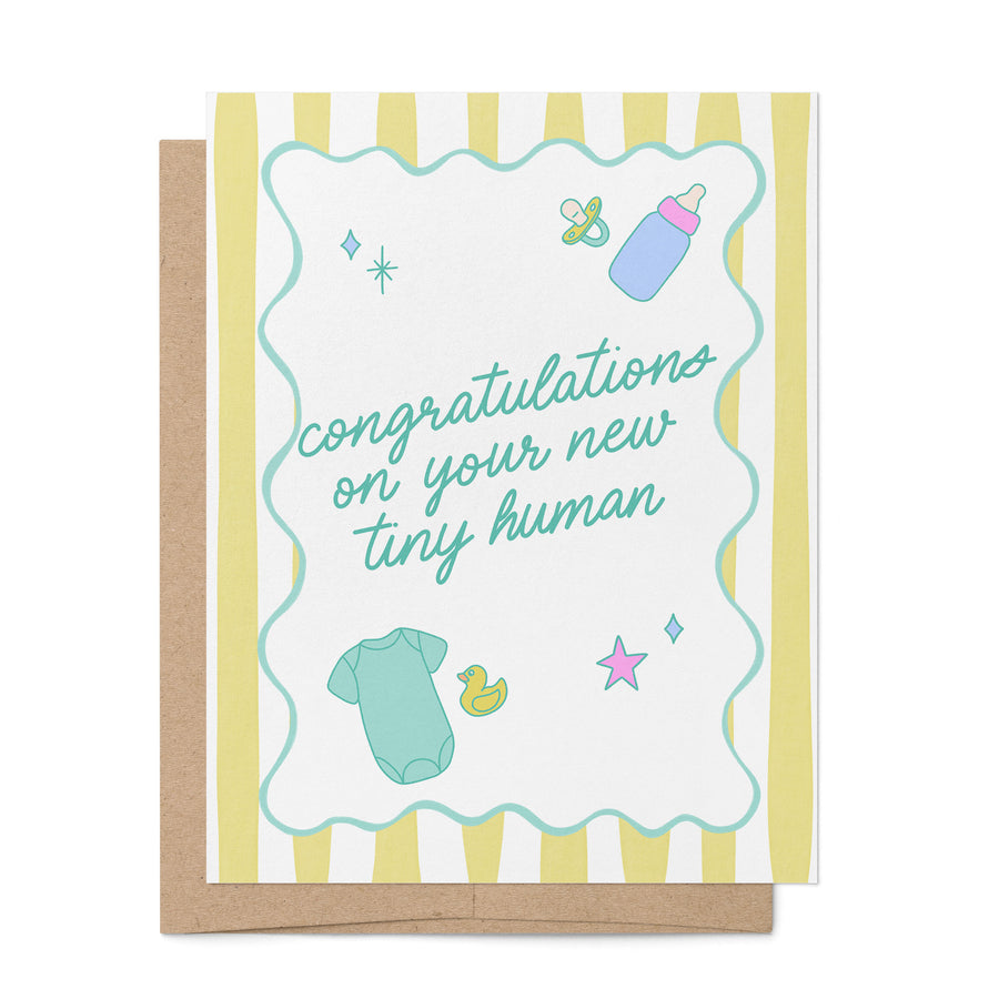 New Tiny Human congratulations card