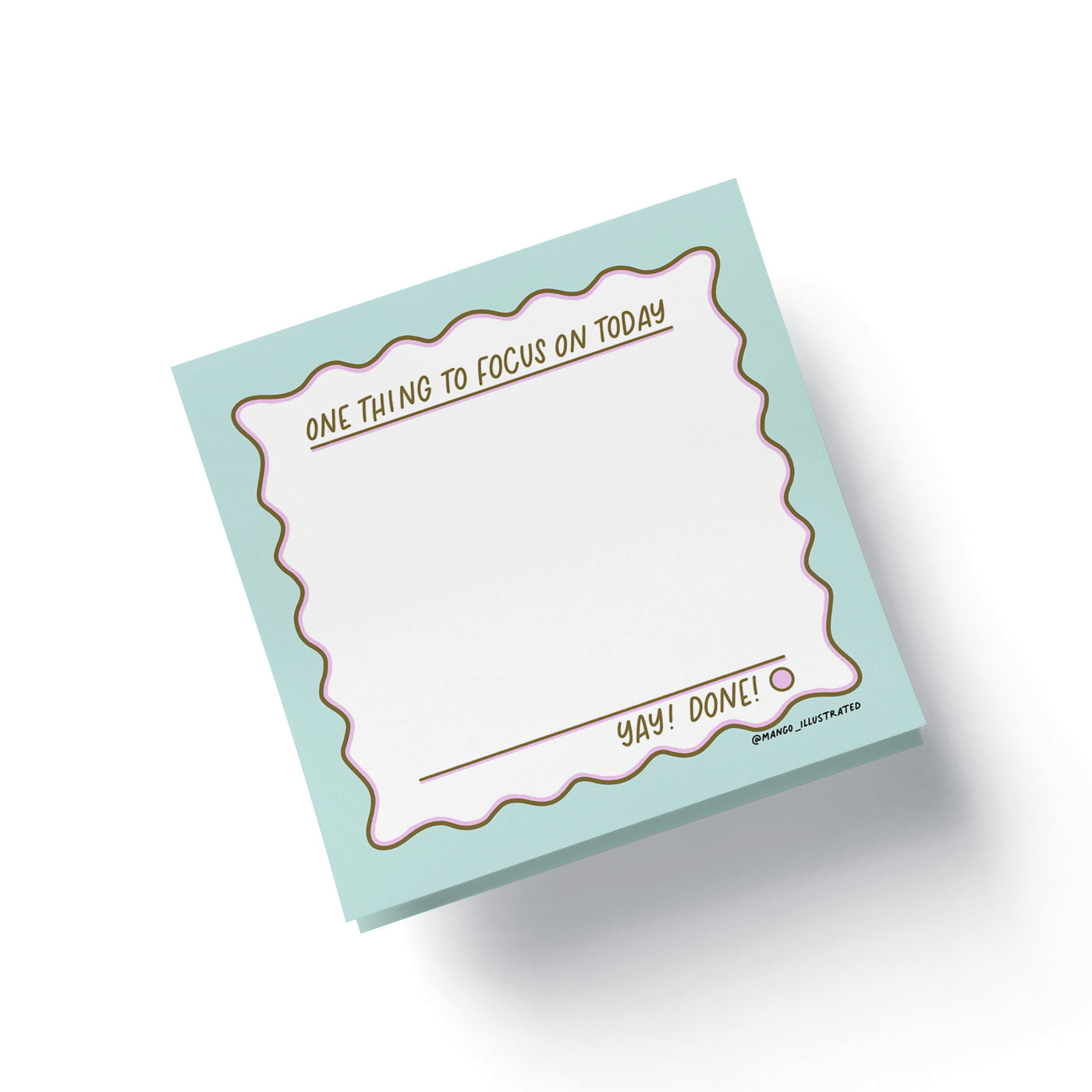One Thing To Focus On sticky notes detail — single task focus sticky note by MangoIllustrated
