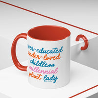 Over - educated under - loved childless millennial Plant Lady Mug - MangoIllustrated - Mug