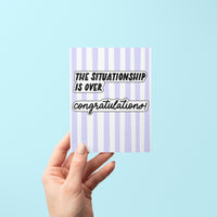 Situationship is Over card flat — hand drawn Gen Z breakup card by MangoIllustrated