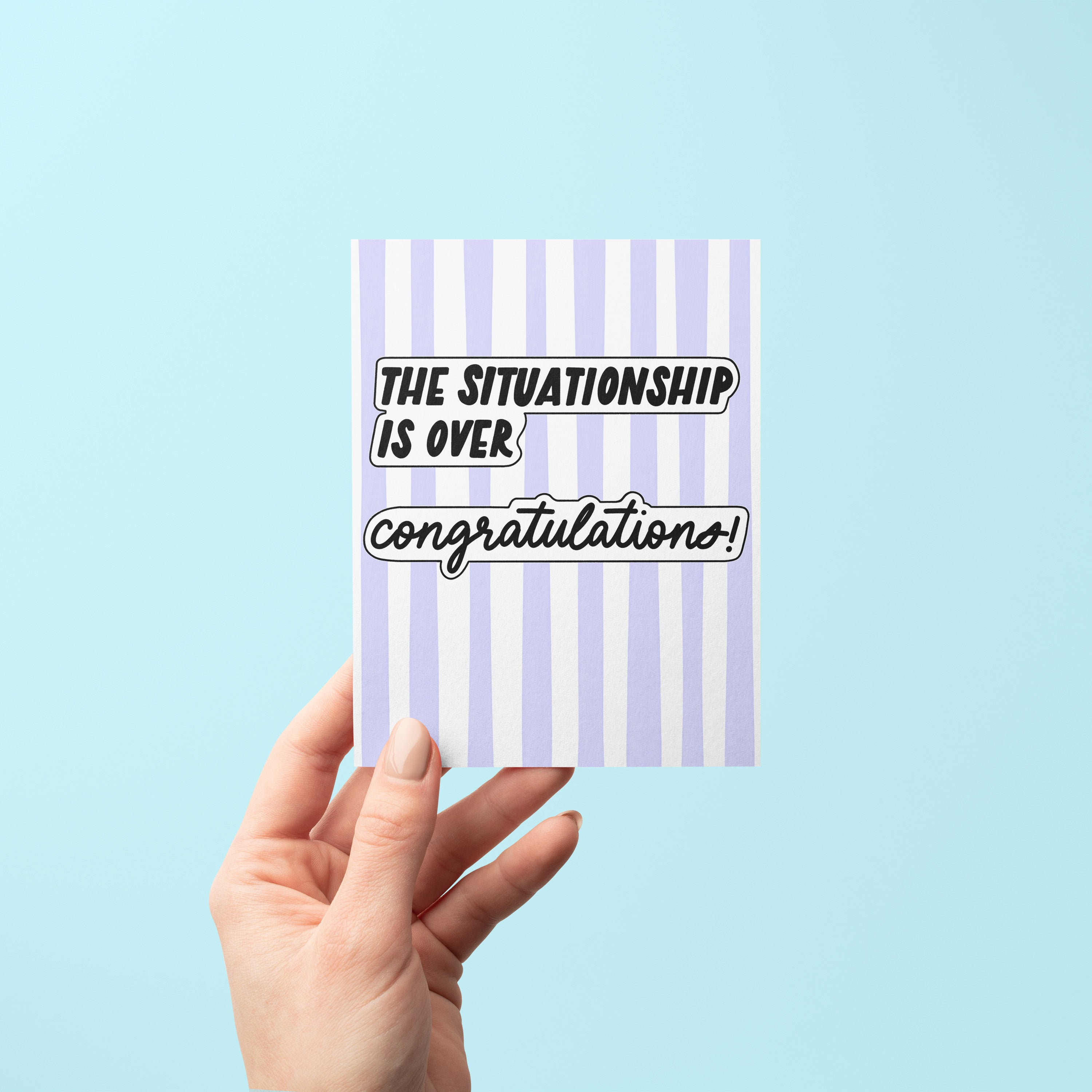 Situationship is Over card flat — hand drawn Gen Z breakup card by MangoIllustrated