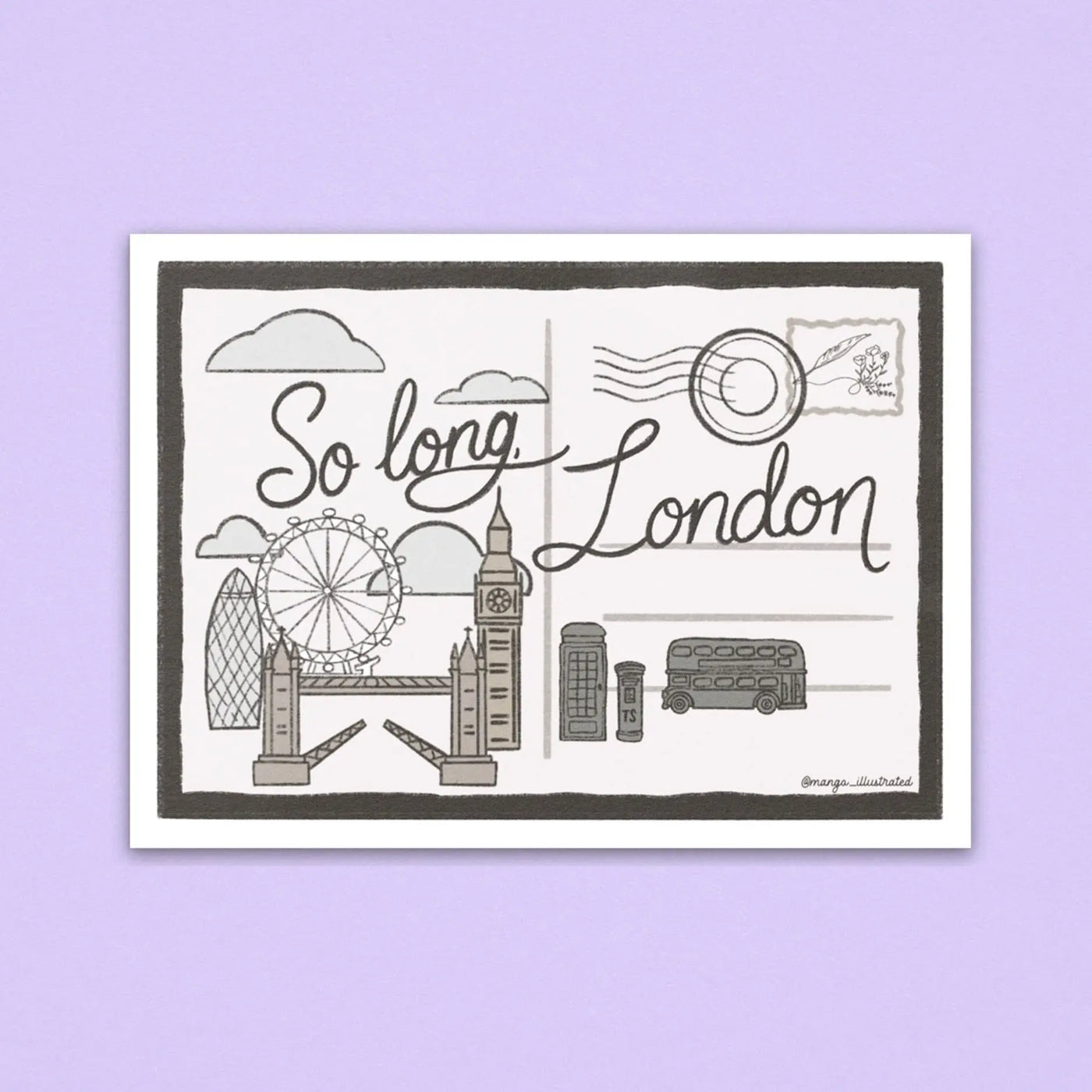 So long, London sticker MangoIllustrated