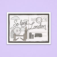 So long, London sticker MangoIllustrated
