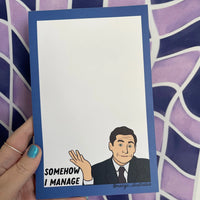 Somehow I Manage notepad MangoIllustrated
