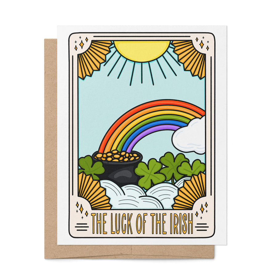 The Luck of the Irish tarot St. Patrick's Day card