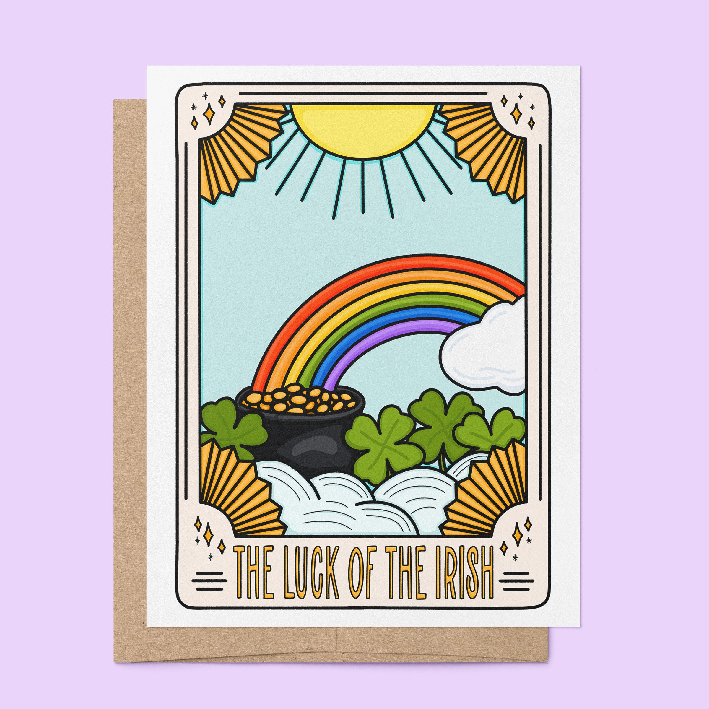 The Luck of the Irish tarot St. Patrick's Day card