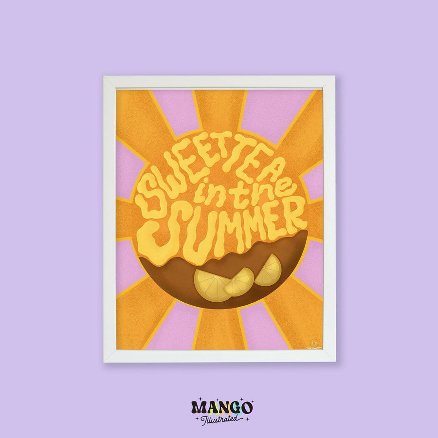 Sweet Tea in the Summer art print MangoIllustrated