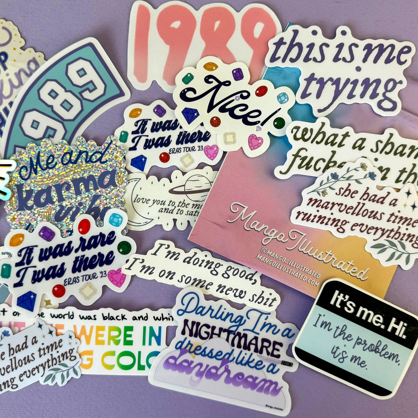 Swiftie sticker surprise pack MangoIllustrated
