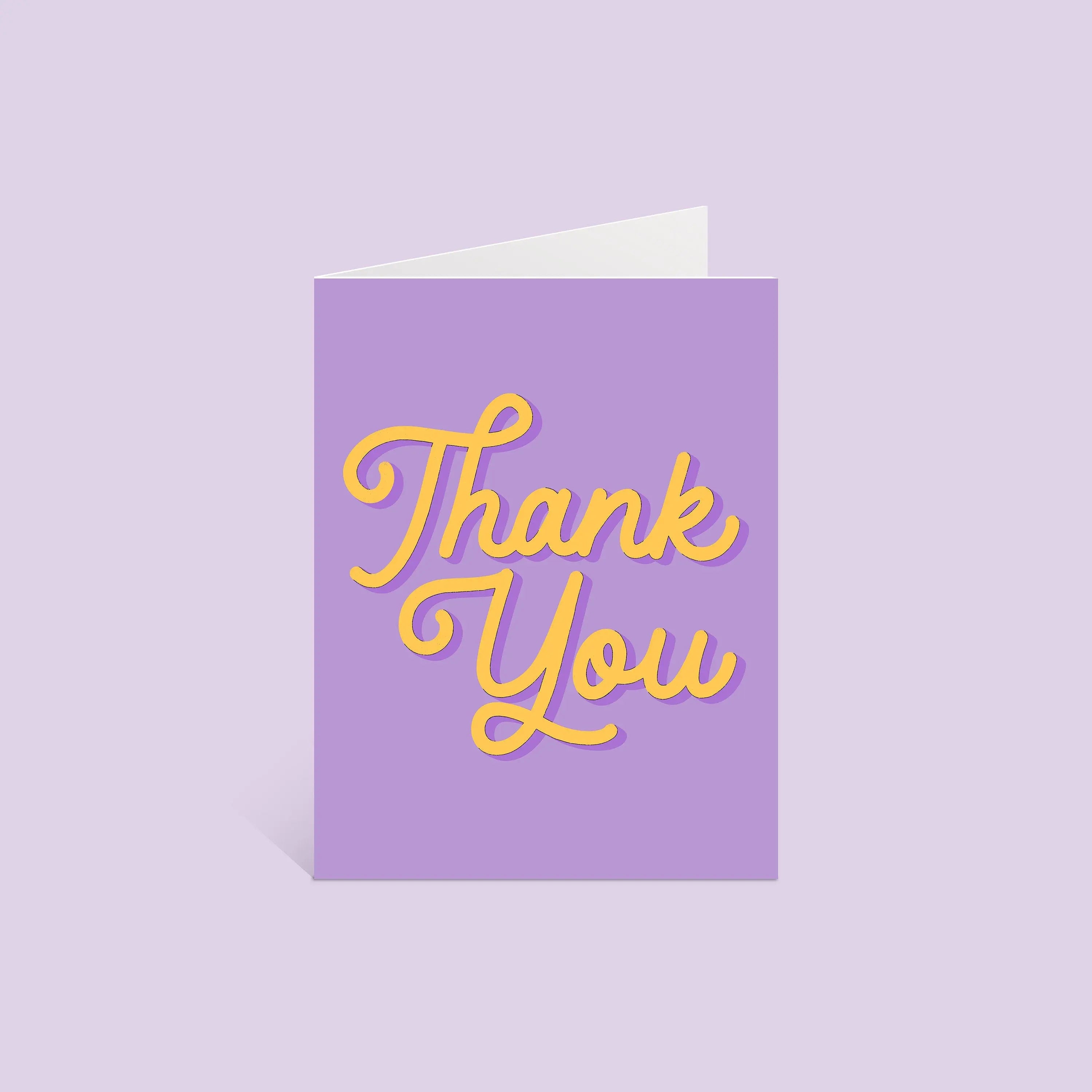 Thank You card - yellow and purple MangoIllustrated