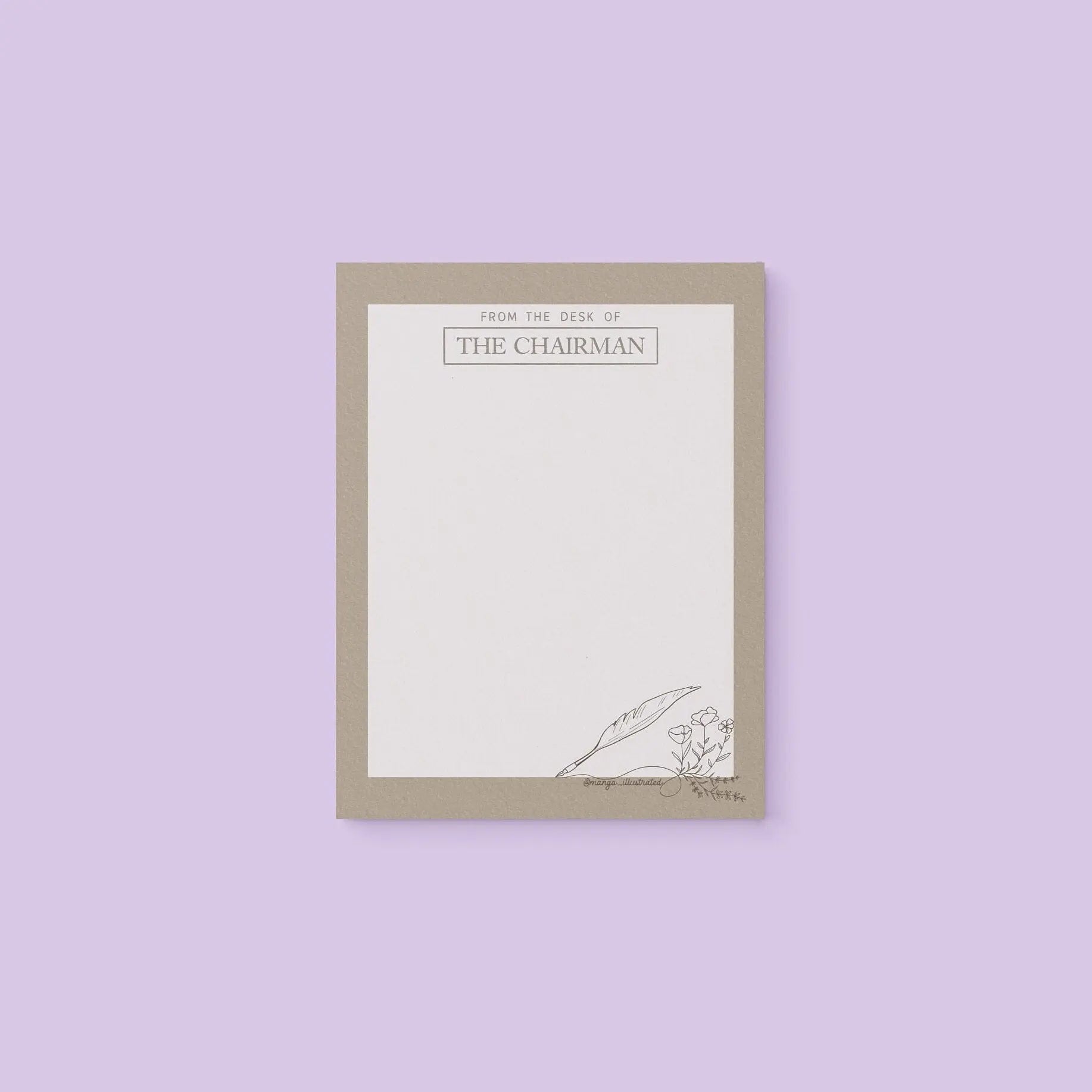 The Chairman Floral notepad MangoIllustrated