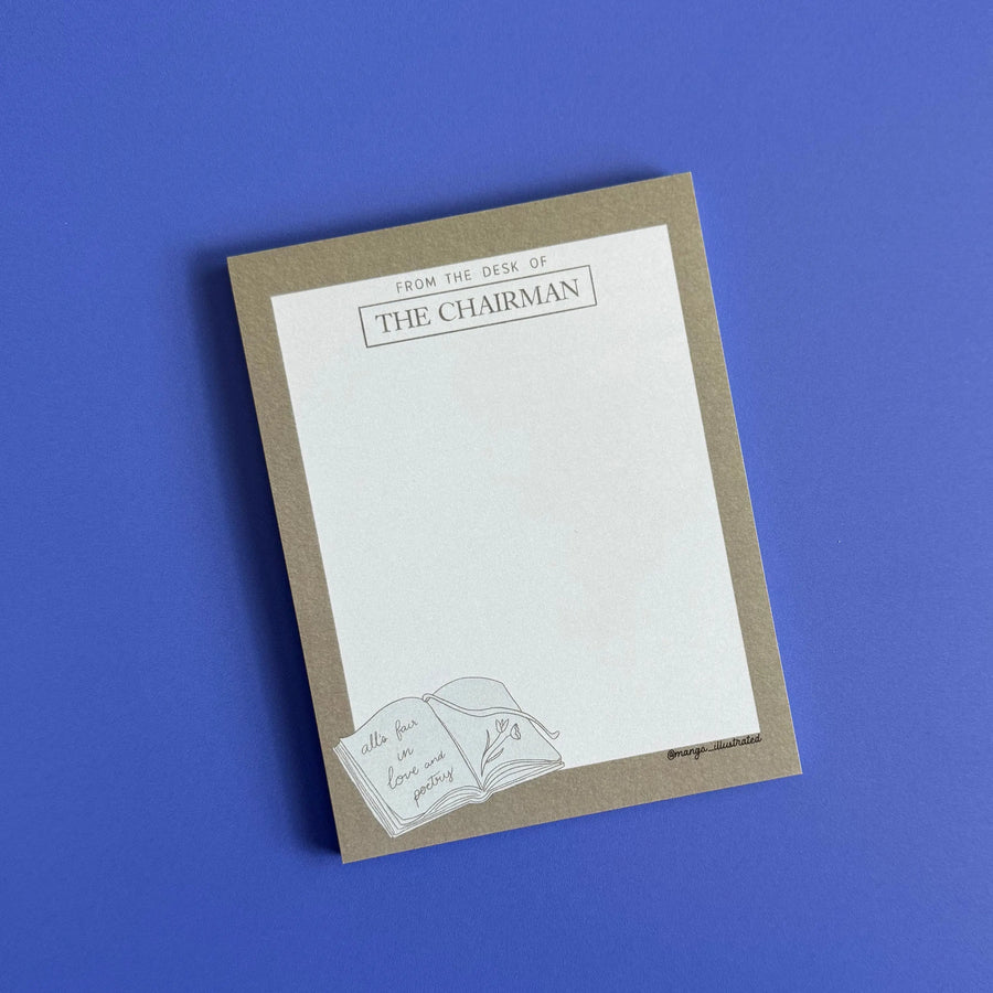 The Chairman notepad MangoIllustrated