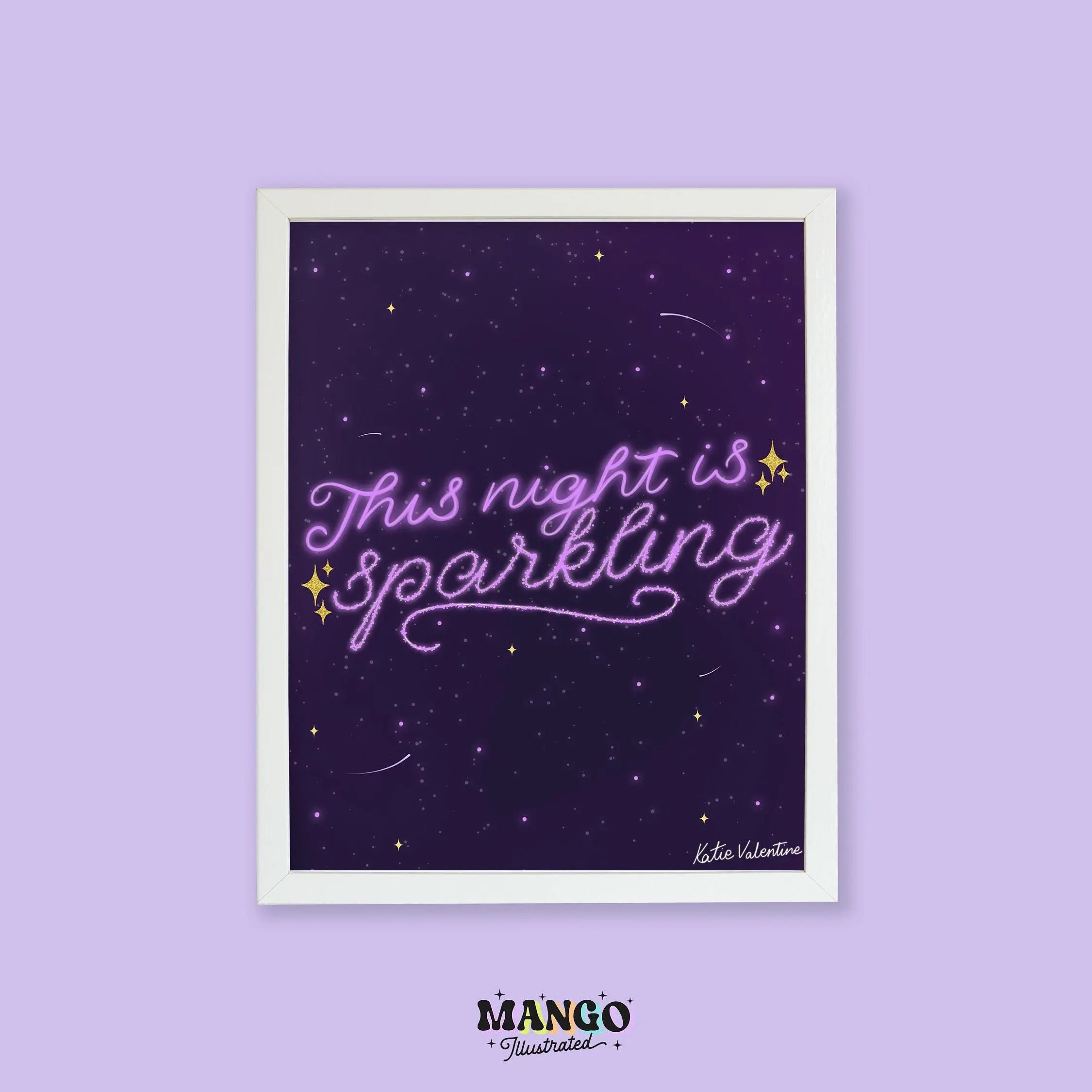 This Night Is Sparkling art print MangoIllustrated