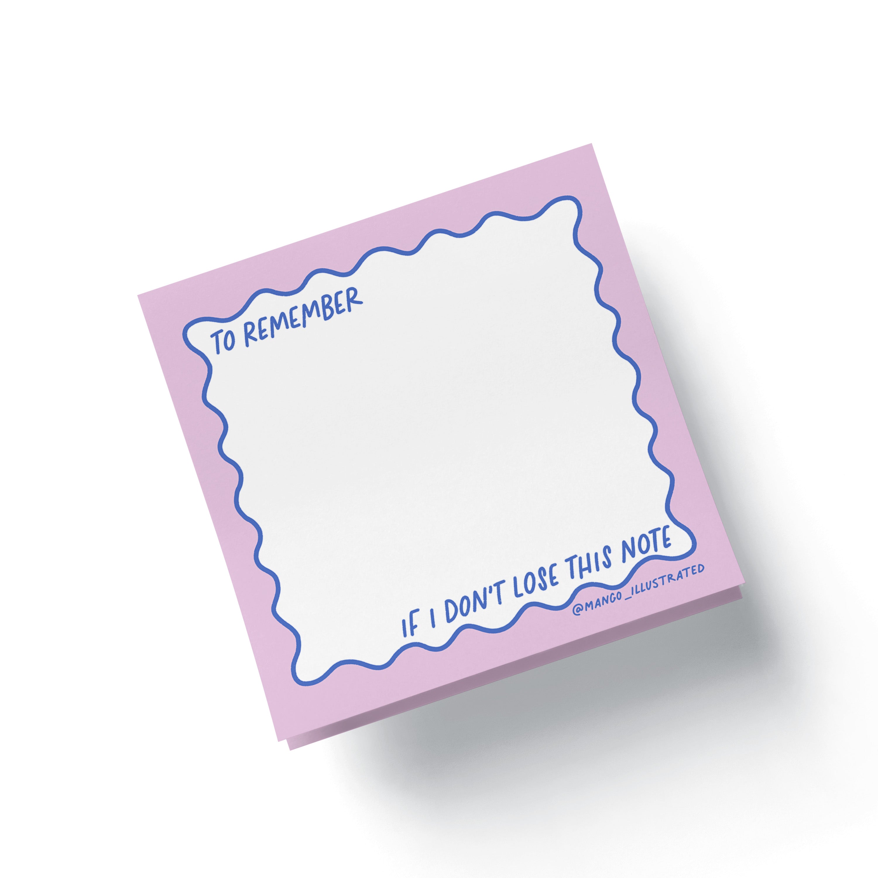 To Remember If I Don't Lose This Note sticky notes detail — hand lettered reminder sticky note by MangoIllustrated