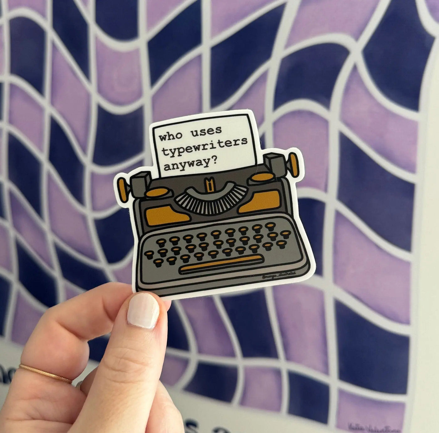 Who uses typewriters anyway sticker MangoIllustrated