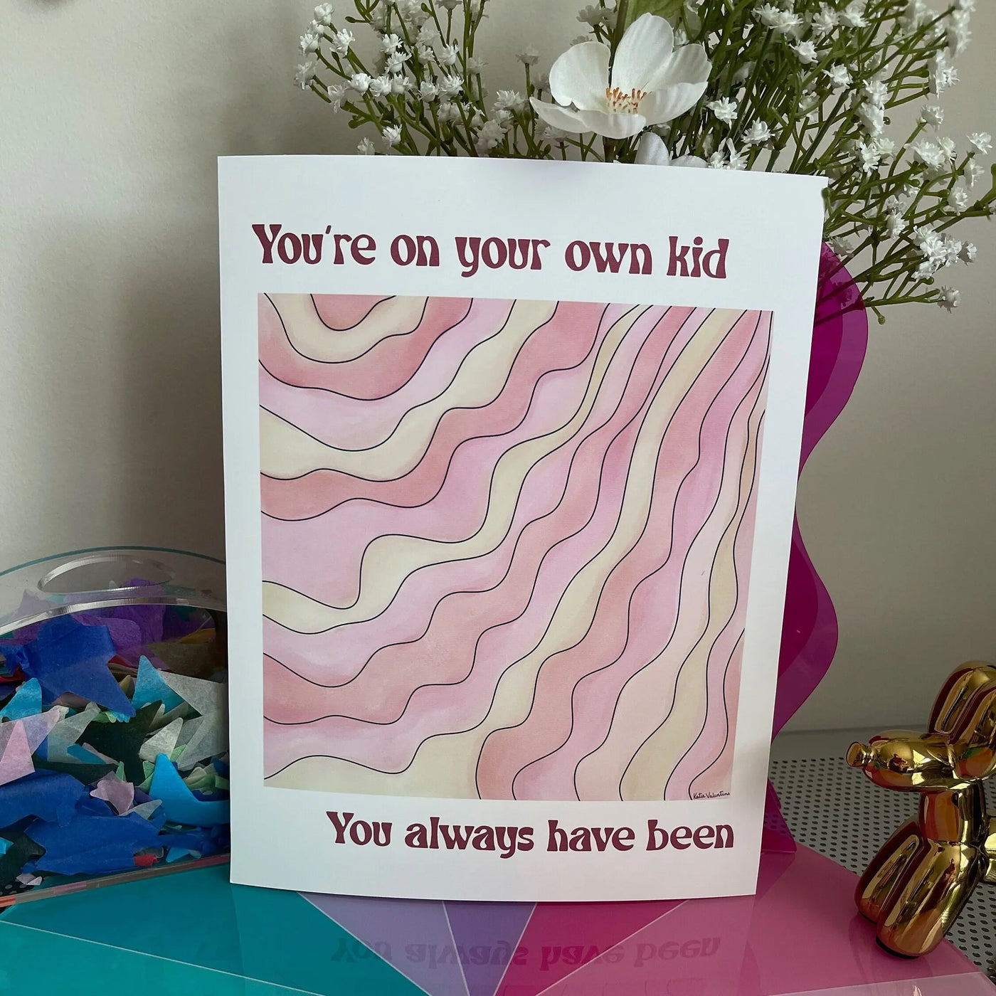 You're on Your Own Kid art print MangoIllustrated