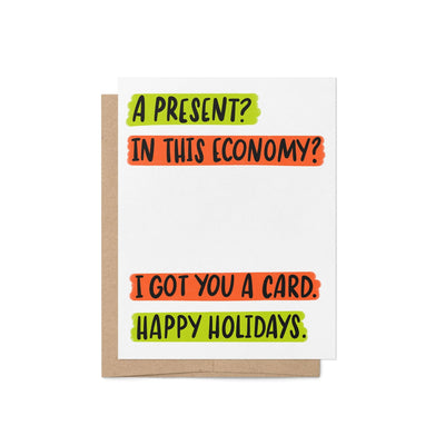 A Present in This Economy Holiday Card